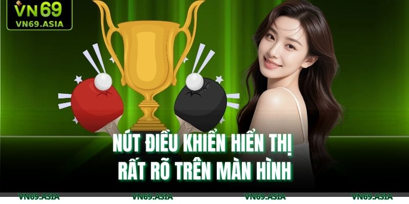 Nút điều khiển hiển thị rất rõ trên màn hình